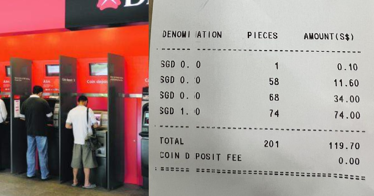 MAN PUT 150 INTO COIN DEPOSIT MACHINE BUT ONLY 120 COUNTED DBS