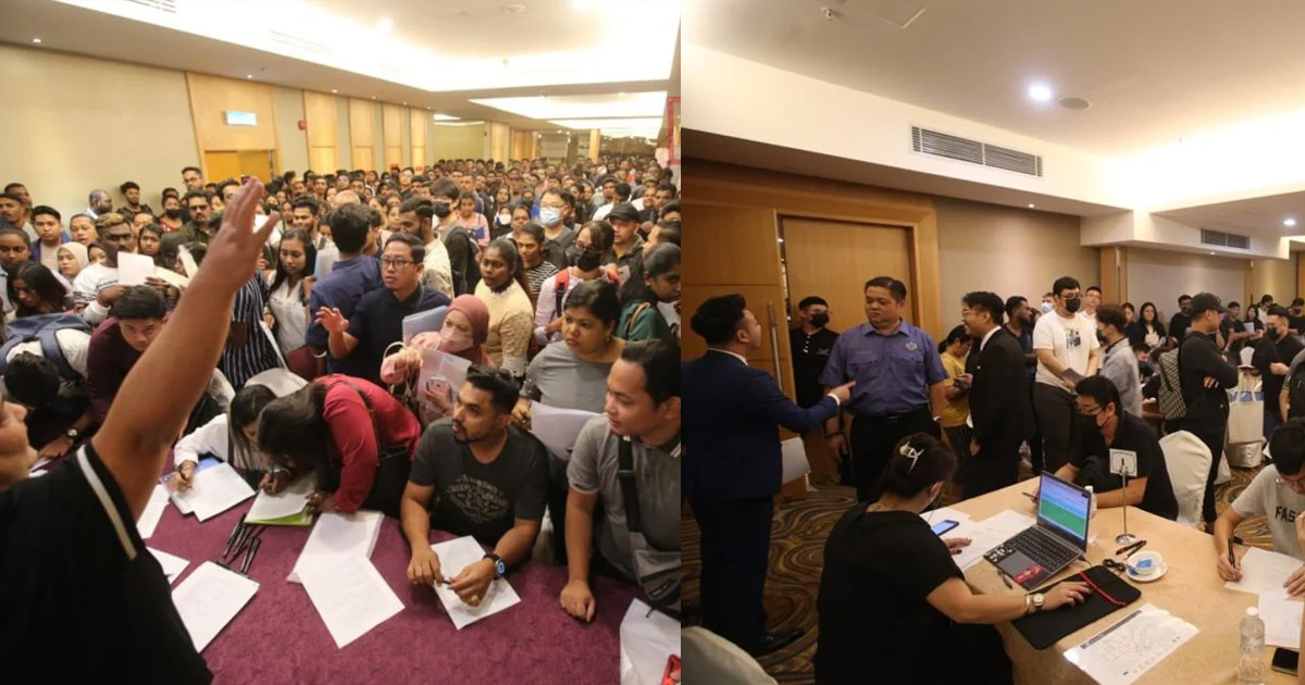 S'PORE JOB FAIR IN JOHOR, HALL PACKED WITH JOB SEEKERS CAUSE OUR