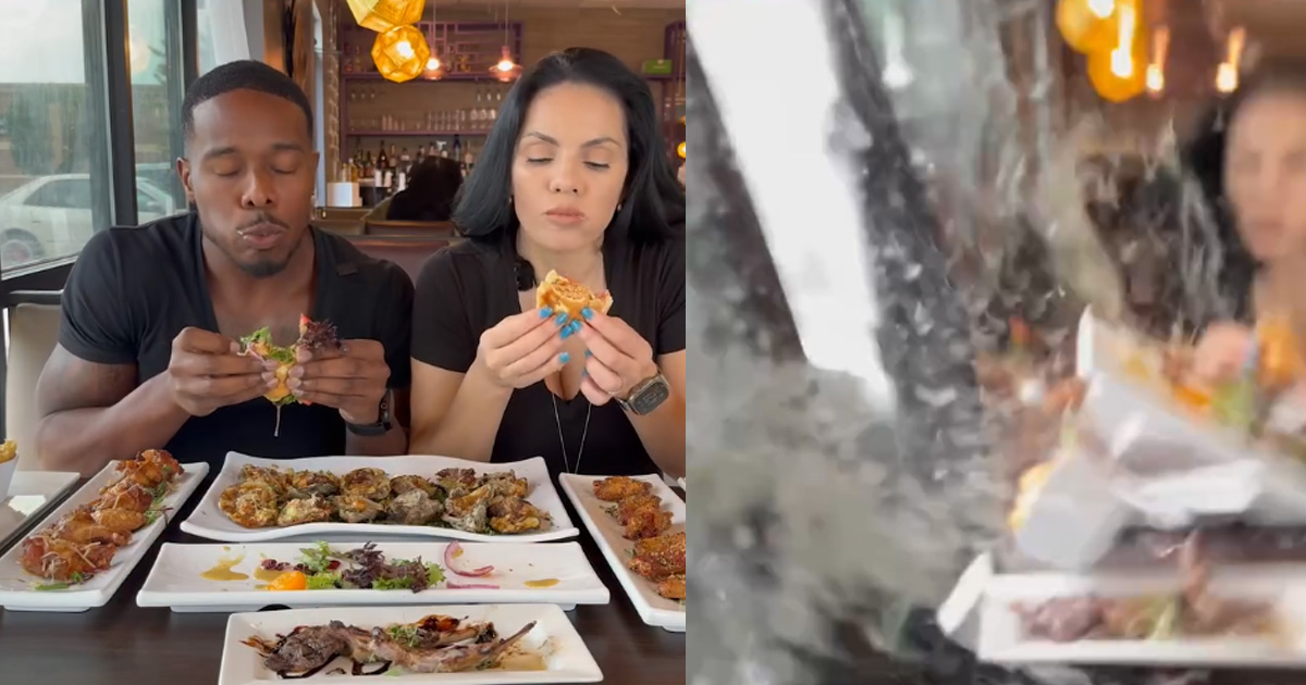 CAR CRASHES INTO RESTAURANT WHILE FOOD VLOGGERS FILMING IN HOUSTON
