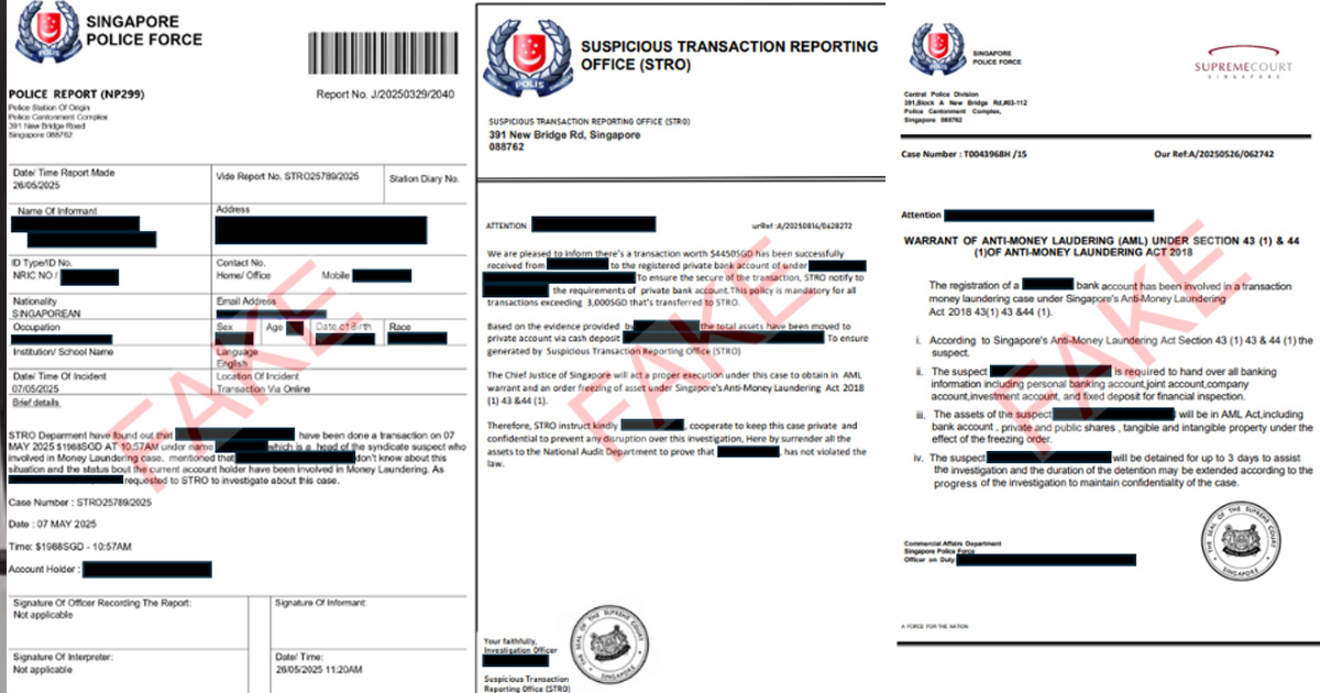 Singapore Police Warn Public About STRO Impersonation Scams
