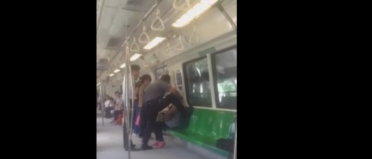 Crazy Guy Shouting On Mrt,claiming woman is racist