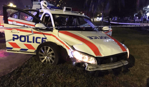 Singapore Drug Trafficker BUSTED After Banging In Road Block