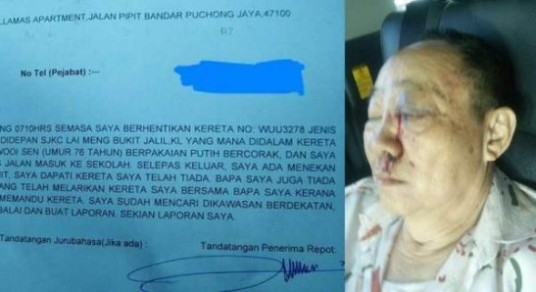 Malaysian Robbers Attack Old Man And Steal Car.