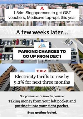 Singapore Govt Give You 1 Cent Take Back 5 Cents