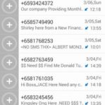 List of harassing loan shark sms numbers to block. 1