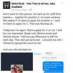 Part Time Employer Got Personal and Lectured SG Guy Online, Trying Get Famous? 1