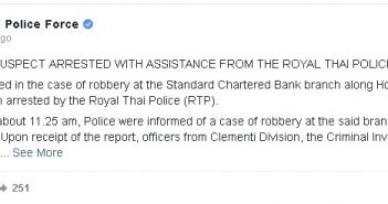 SG Bank Robber Caught In Thailand, With The Help Of Thai Police SG Bank Robber Caught In Thailand, With The Help Of Thai Police