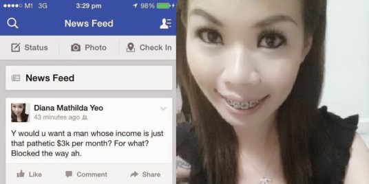 Singapore Girl Said Guys That Earn Less Than $3K is Shit