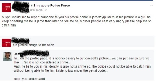 SG girl report to SPF because someone pretended to be Mr Bean On Facebook