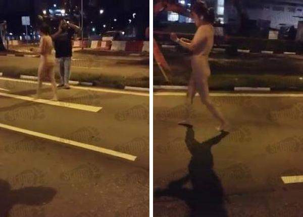 SG 24 year old girl walk naked in Boon Keng and block traffic