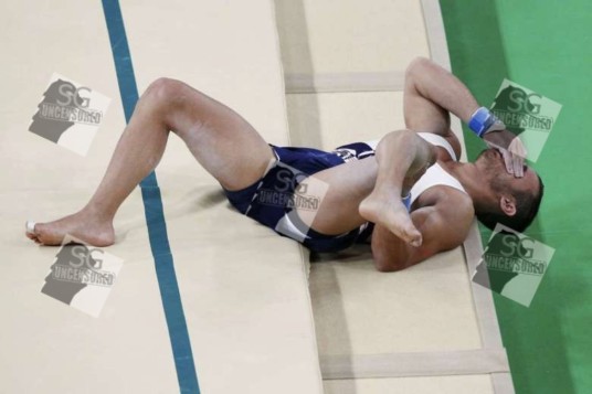 French gymnast samir ait broke his leg during vault at the Rio Olympics