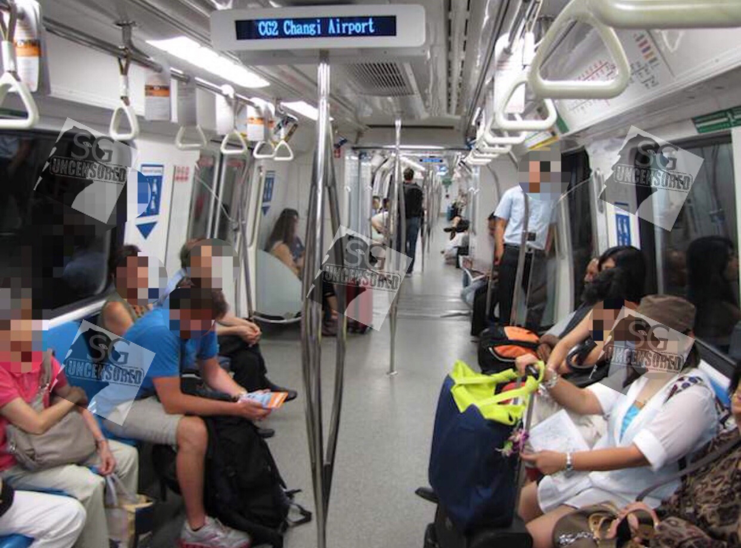 Man goes around mrt shaking people hand and asked to vote for him in president election