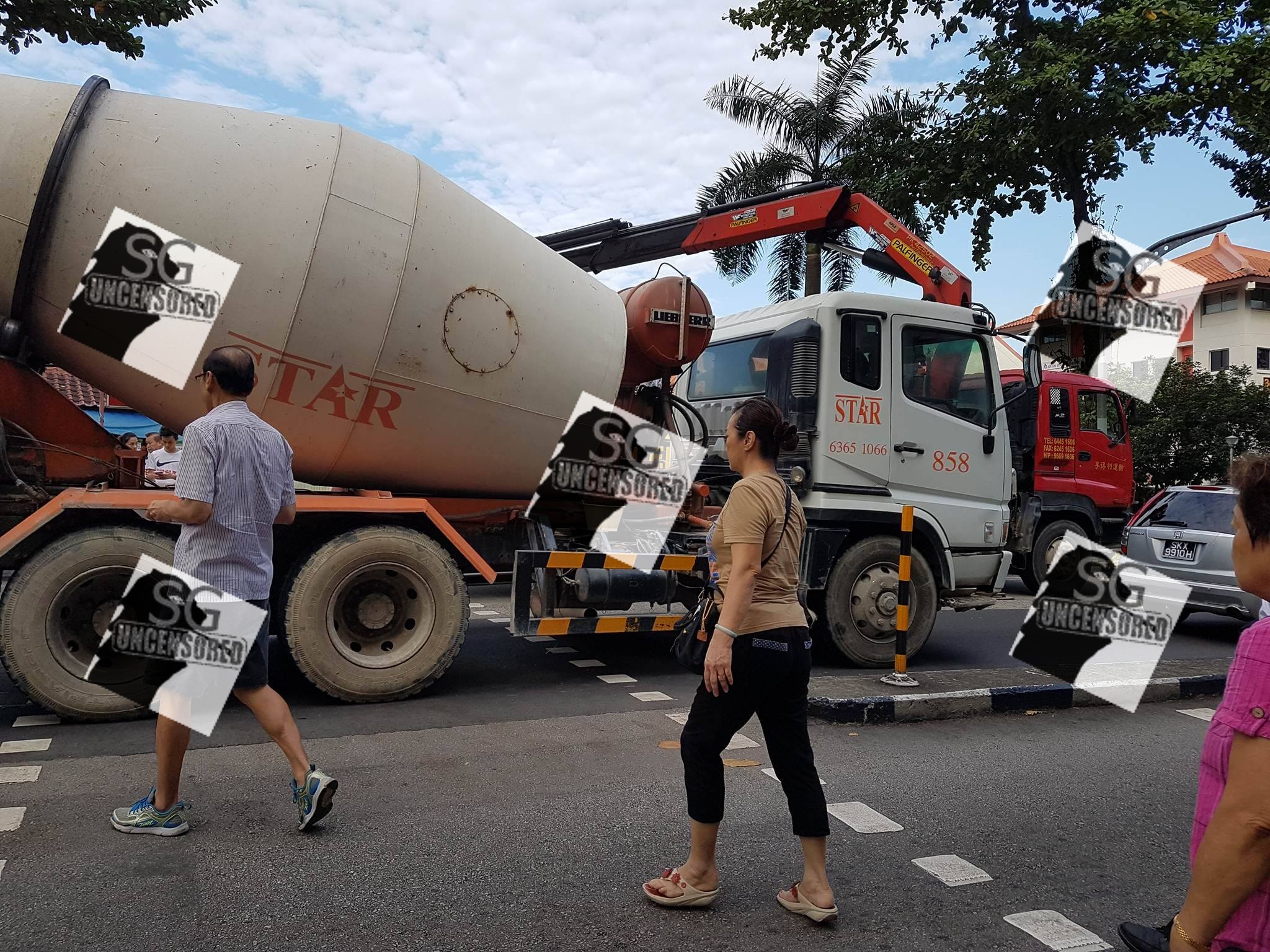 Concrete Mixing Truck Driver From STAR Thinks Jurong Is His Father Road