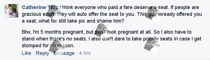 Kudos To Pregnant Woman, “everyone that pays a fare deserve the priority seat”