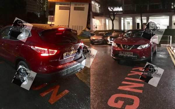 Inconsiderate female driver think she own the car porch