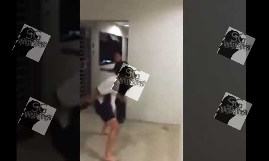 Singapore Neighbor Fight Like Little Girls Outside HDB Units(Video)