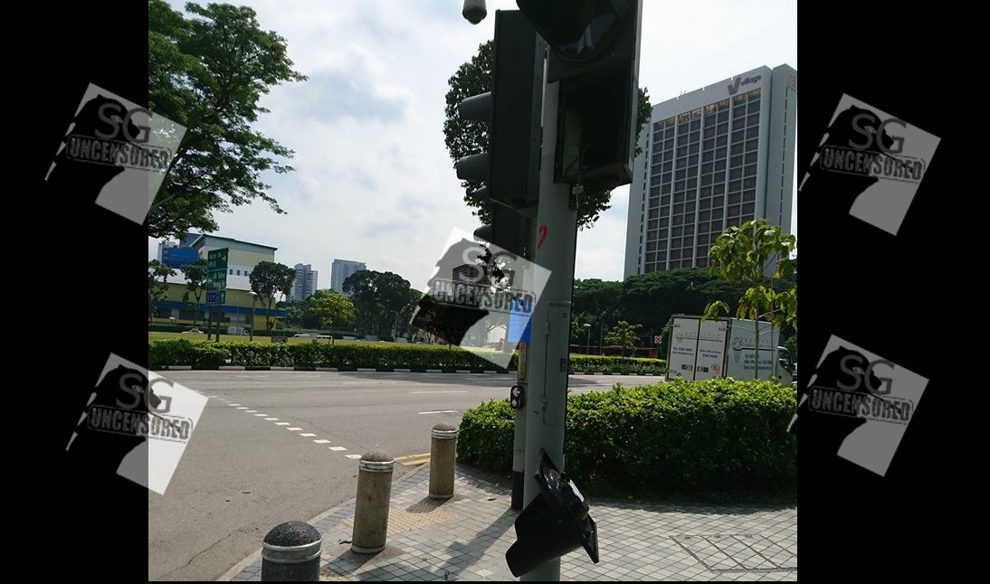 Traffic Light Fell On Old Uncle Head Near Village Hotel