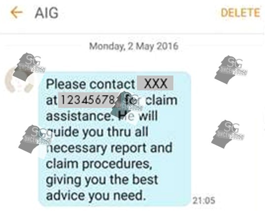 Fraud Warning- Insurance from AIG Singapore