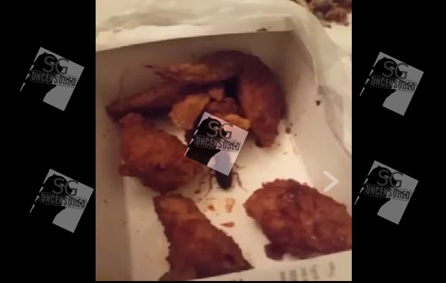 S’pore man finds huge cockroach in his takeaway 4Fingers Crispy Chicken(Video)