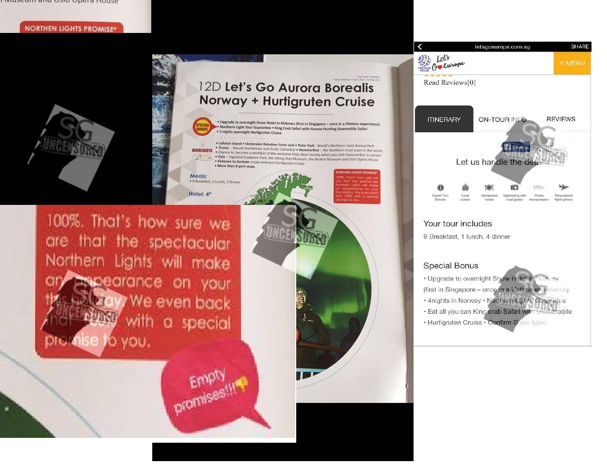 SA Travel Promise Me Northern Lights. Delete Our Complaints From Their FB Page. BEWARE!