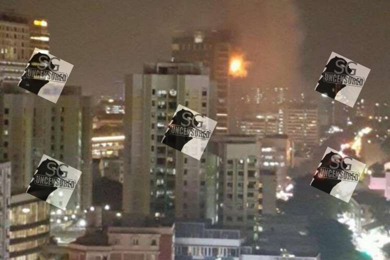 Farrer Park Hotel Caught Fire Last Night(Video)