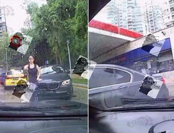 BMW Woman Road Rage At Red Hill. Throw Thing. Vulgar Word All Come Out