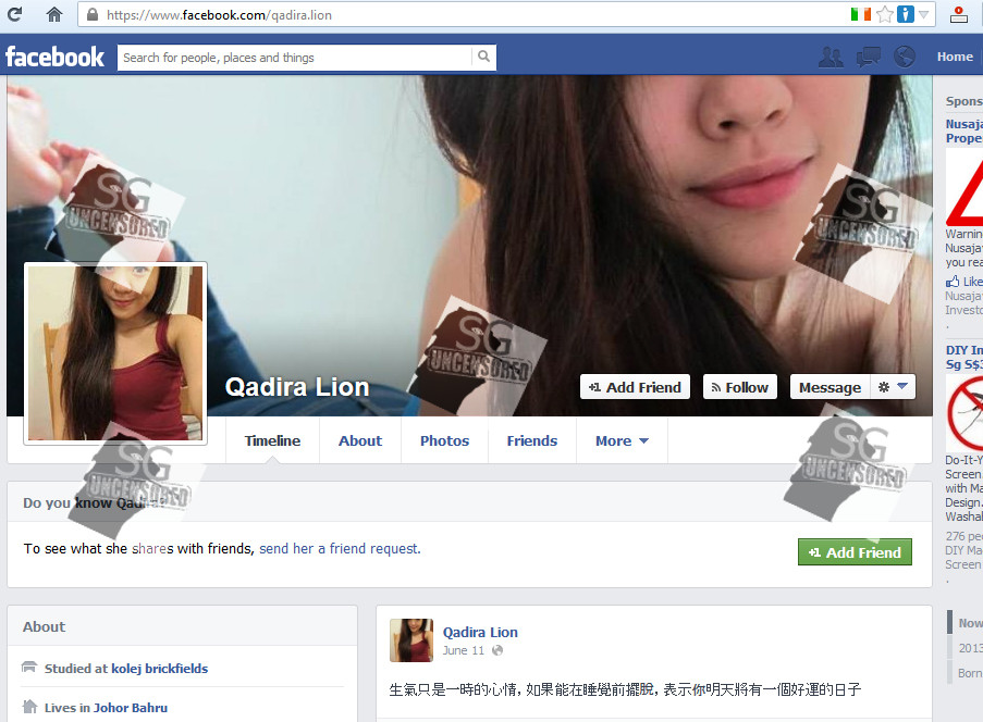 Qadira Lion is impersonating my friend Melissa!%$$&*^