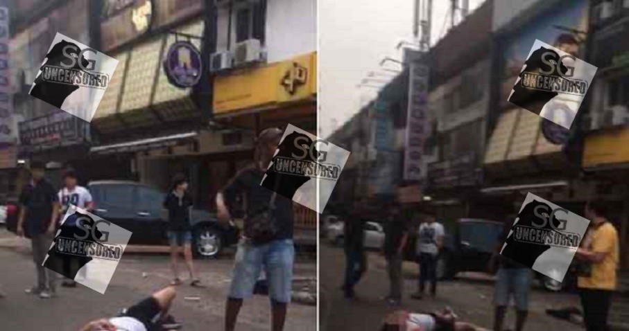 Random Singaporean being attacked in JB, laid to dead near KSL Mall