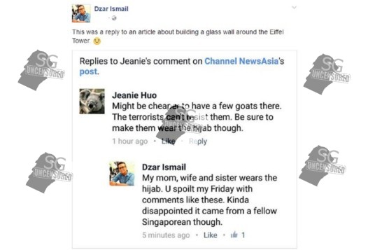 Insensitive Singapore Woman Make Comments On Hijab Wearers.
