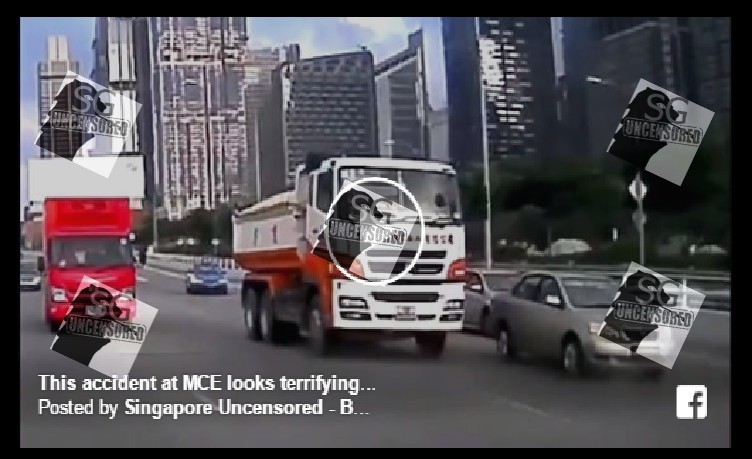 This accident at MCE looks terrifying. Almost out of a movie scene(Video)