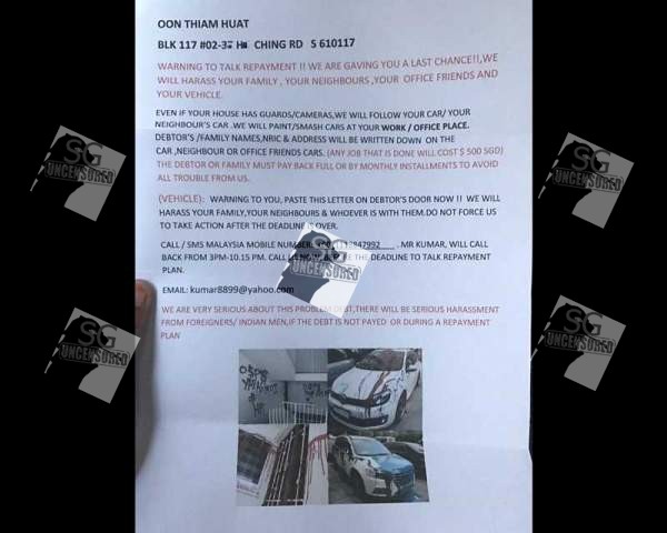 Malaysia Loan Shark Come Until Singapore(Jurong) To Chase