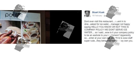 Guy Got Piss Off By Rude Staff At Poulet Chicken