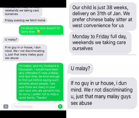 RACIST SINGAPOREAN CLAIM MINORITY RACES ARE INFANT ABUSER