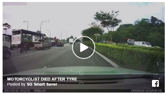 MOTORCYCLIST DIED AFTER TYRE FROM TRAILER CAME OUT AND HIT HIM!!!(VIDEO)
