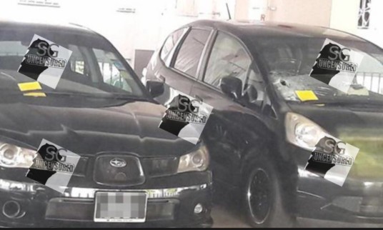 SG old man break windscreens of cars and steal cash cards at YISHUN