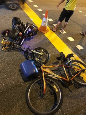 Accident at Hougang involving Ebikes