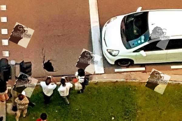 Punggol Got SINKHOLE. DRIVERS TAKE NOTE AND BEWARE!