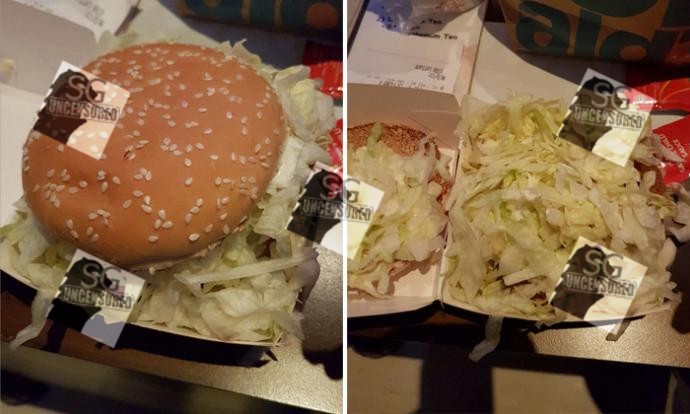 Fast-Food Restaurant GAVE Singapore GIRL a mountain of lettuce when she ask for more to be added!