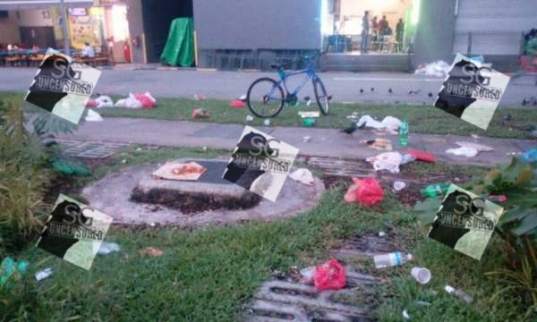 KAKI BUKIT IN A HUGE MESS AFTER FOREIGN WORKER’S WEEKLY SUNDAY PARTY