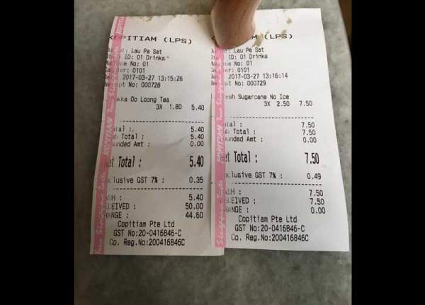 LAU PA SAT KOPITIAM CASHIERS TRIED TO SCAM! ANYHOW CHARGE FOR DRINKS!