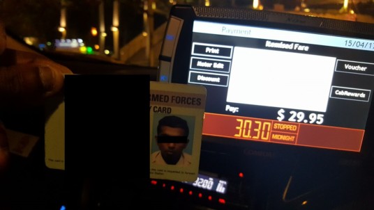 ANOTHER CAB RUNNER STRIKES AGAIN. NO PAY RUN SIA