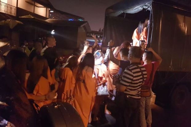 36 OUT OF 42 FOREIGN WOMAN BEING DETAINED IN JB SPA RAID!