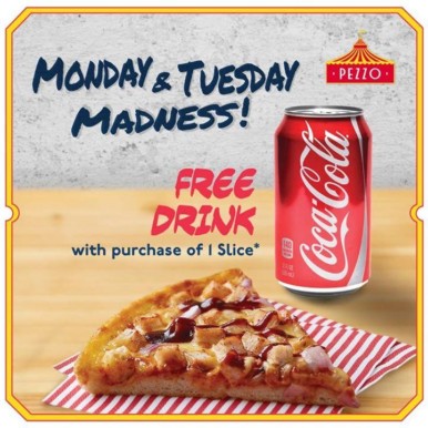 ATTENTION ALL PIZZA LOVER: PEZZO PIZZA PROMOTION!