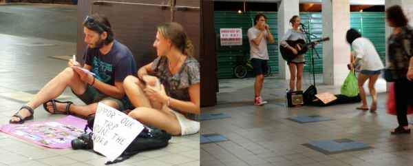 ANGMO ILLEGALLY BUSK AT TAMPINES ONE FOR ROUND THE WORLD TRIP FUNDING!