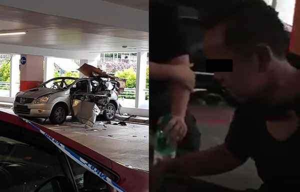 CNG HYBRID CAR EXPLODES! DRIVER SUSTAIN SERIOUS BURN INJURIES