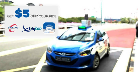 ComfortDelGro: $5 off taxi fares to seven participating malls at Orchard Road (Fri/Sat/Sun) from 21 Apr – 21 May 2017