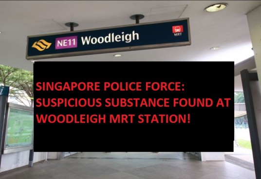 SINGAPORE POLICE FORCE: SUSPICIOUS SUBSTANCE FOUND AT WOODLEIGH MRT STATION!