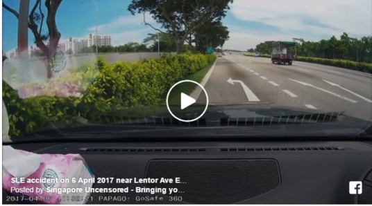 SLE accident on 6 April 2017 near Lentor Ave Exit – This is a really bad accident.(VIDEO)