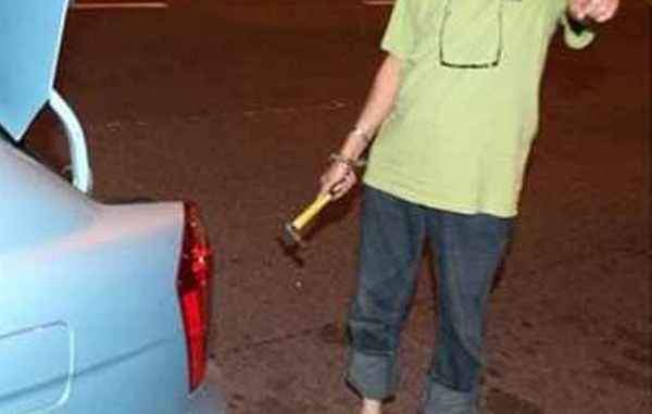 PRC TAKE HAMMER ATTACK MOTORCYCLIST.