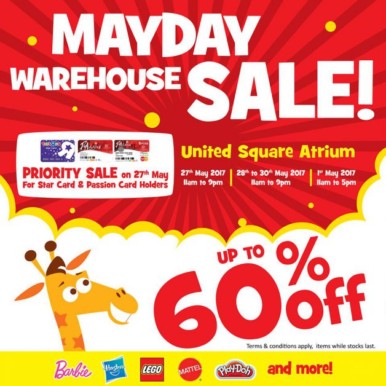 Toys “R” Us MAYDAY Warehouse Sale AT United Square Atrium!!!